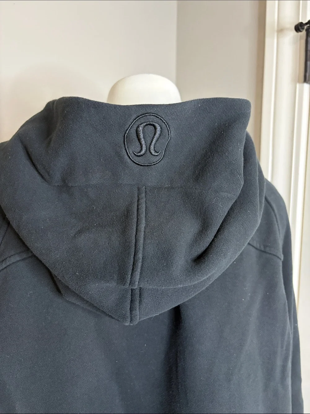 Lululemon Scuba Oversized Half Zip Hoodie Black cotton terry Sz XL/XXL